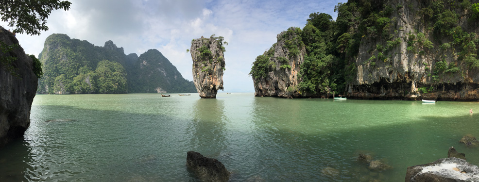 Ko Ta Pu viewed from Khao Phing Kan (James Bond Island) straights of Malacca