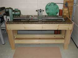 The lathe bench